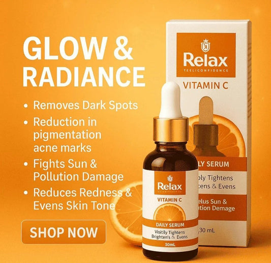 Relax Vitamin C Daily Serum - 30ml | Visibly Brightens, Evens Skin Tone